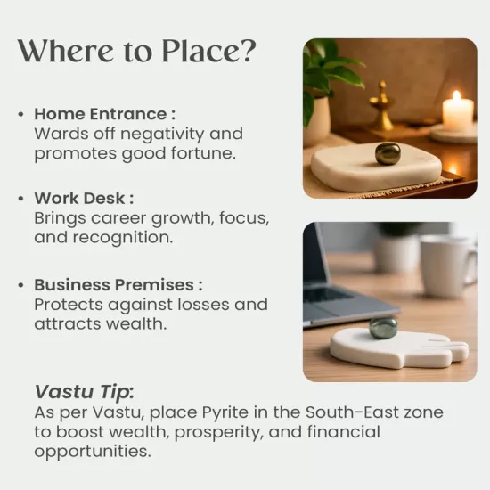 Natural Pyrite Stone for Wealth, Prosperity & Protection